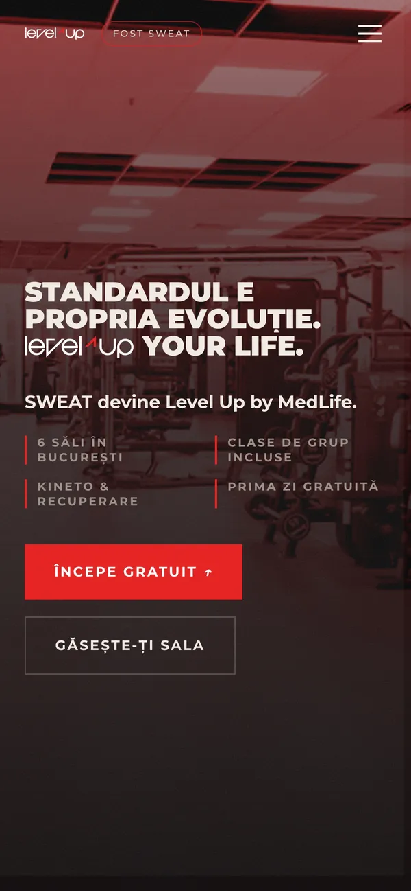 The level-up.ro homepage on a phone